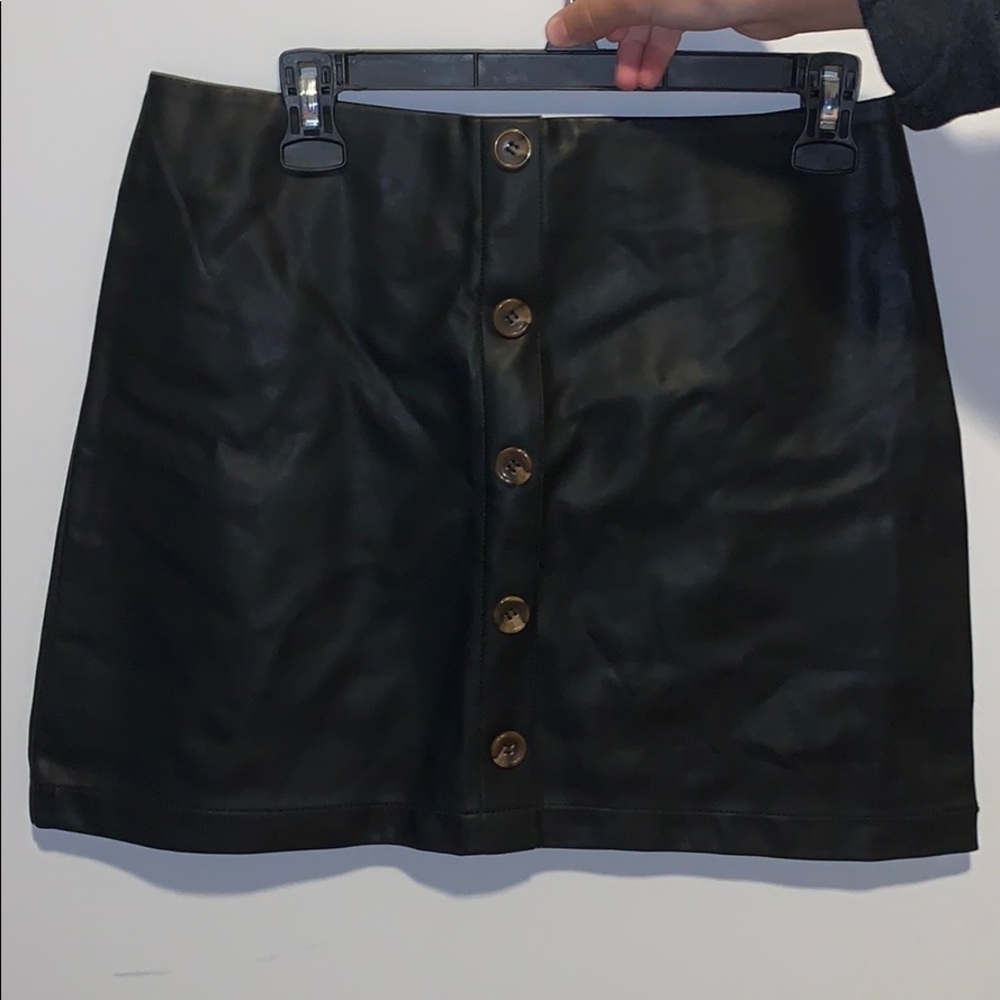 Black mini skirt